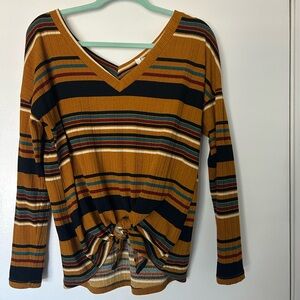 MTS Multicolor Striped Long Sleeve Top